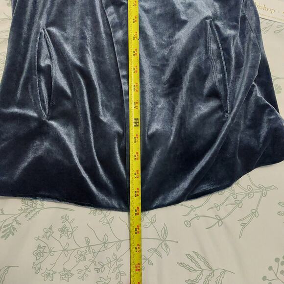 Bishop & Young Icon Blazer Velvet In Emerald Blue 3/4 sleeve Career Board room - Picture 4 of 13